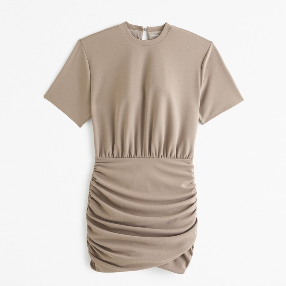 Abercrombie & Fitch Brown Ruched Mini Dress
